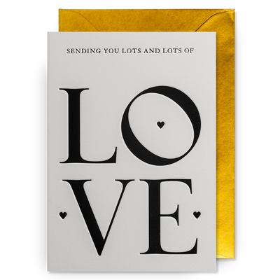 כרטיס ברכה : Sending You Lots Of Love