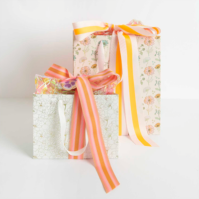 שקית מתנה: Flowers Pink, L