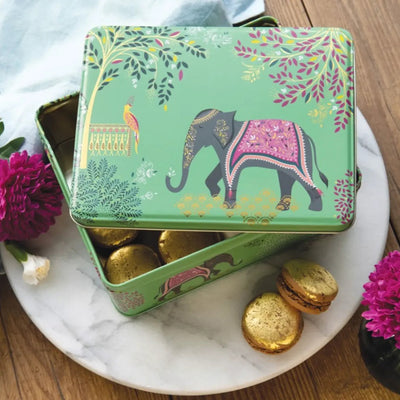 קופסת פח מלבנית: India Elephant