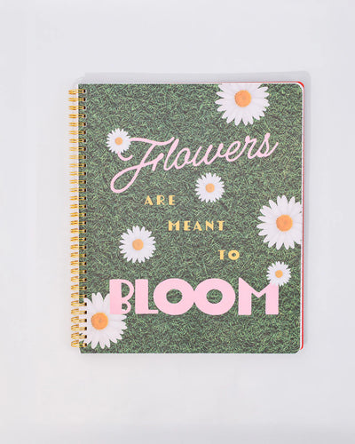 מחברת ספירלה גדולה: Floral Stripe