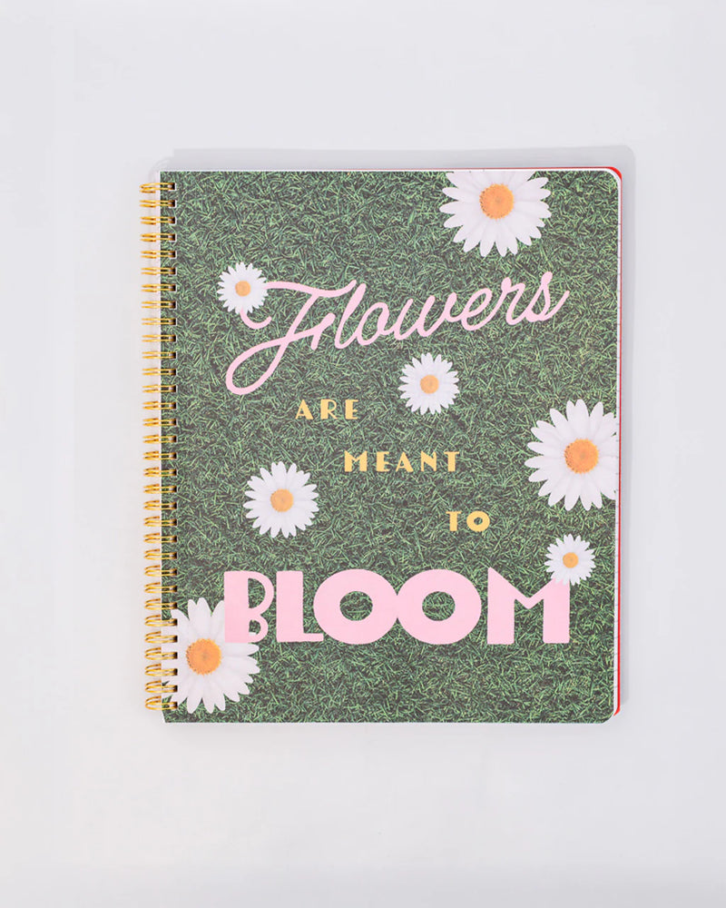 מחברת ספירלה גדולה: Floral Stripe
