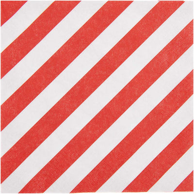 מארז מפיות נייר : Stripes, Red/ White