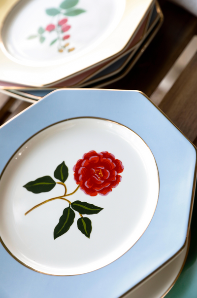 סט צלחות פורצלן: Roses