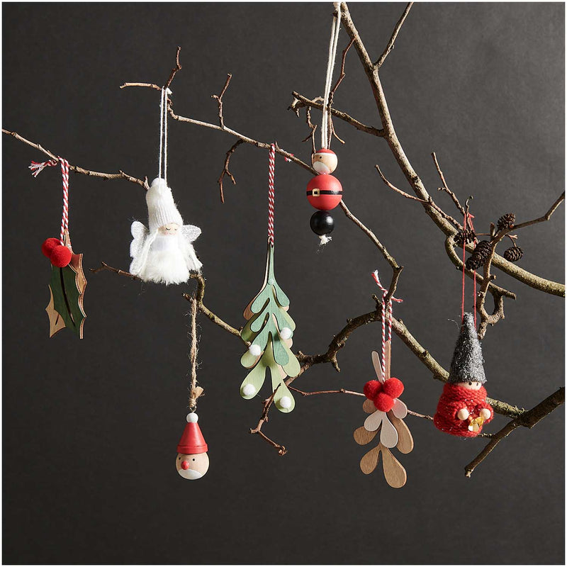 בובת עץ לתליה : Santa Hat