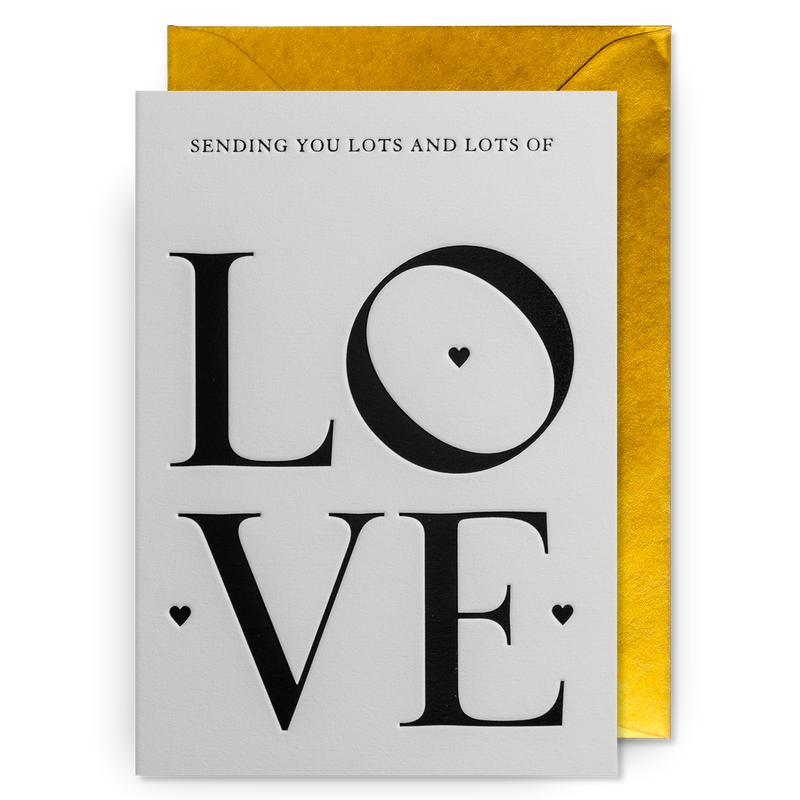 כרטיס ברכה : Sending You Lots Of Love