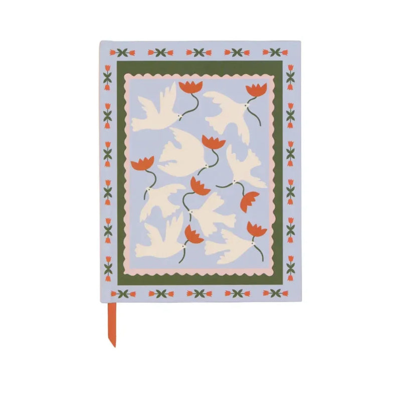 מחברת שורה בכריכת בד: A Dopo Flower