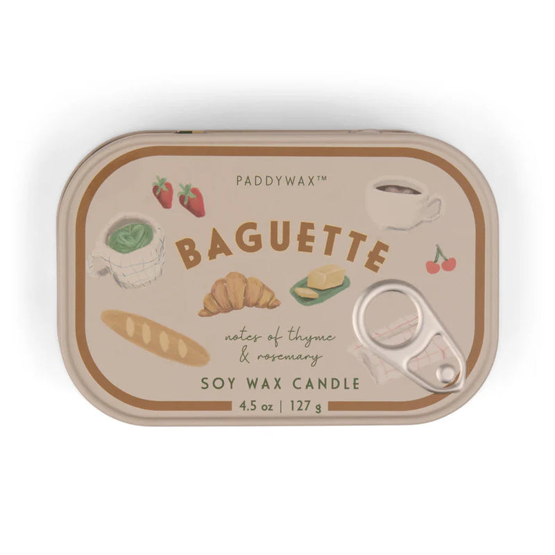 נר: Bistro Tin, French Baguette- Rosemary & Thyme 
