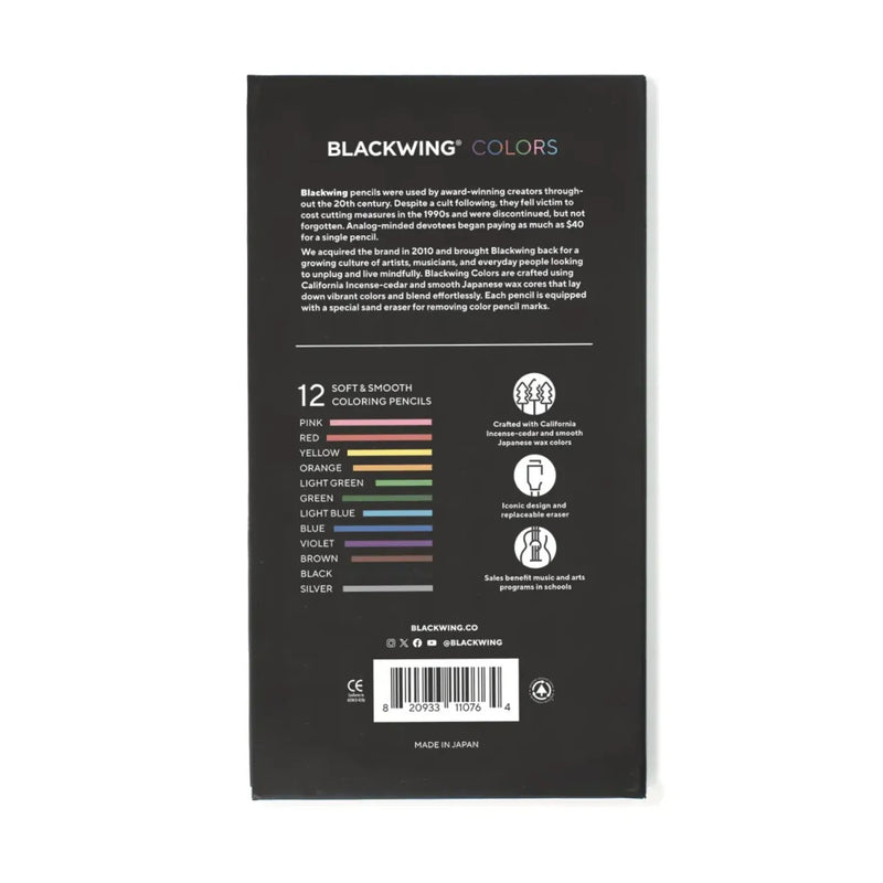 סט 12 עפרונות : Blackwing Colors 