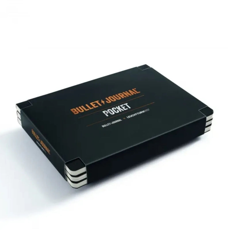 סט 3 מחברות כריכה רכה : Bullet Journal Black 