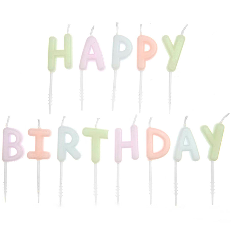 מארז נרות : Happy Birthday Pastel