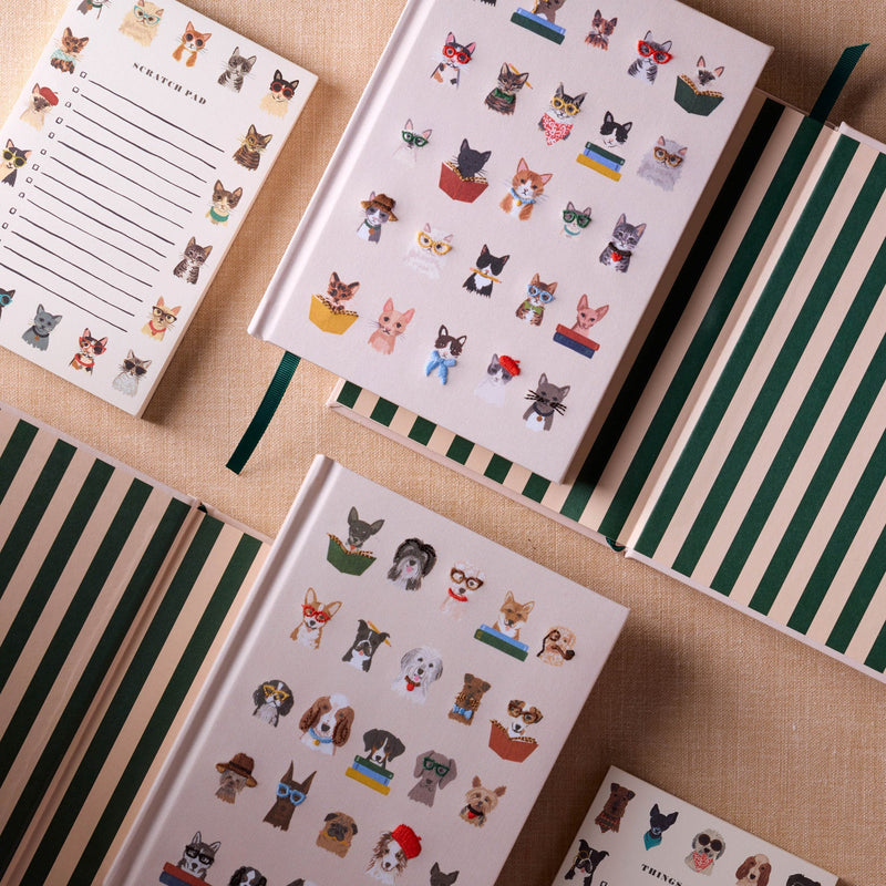 מחברת בכריכה רקומה: Studious Cats