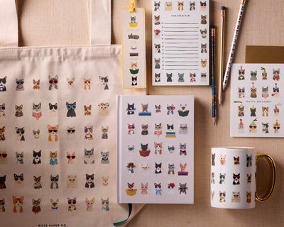 מחברת בכריכה רקומה: Studious Cats