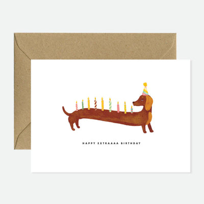 כרטיס ברכה: Dachshunds Extra Birthday 