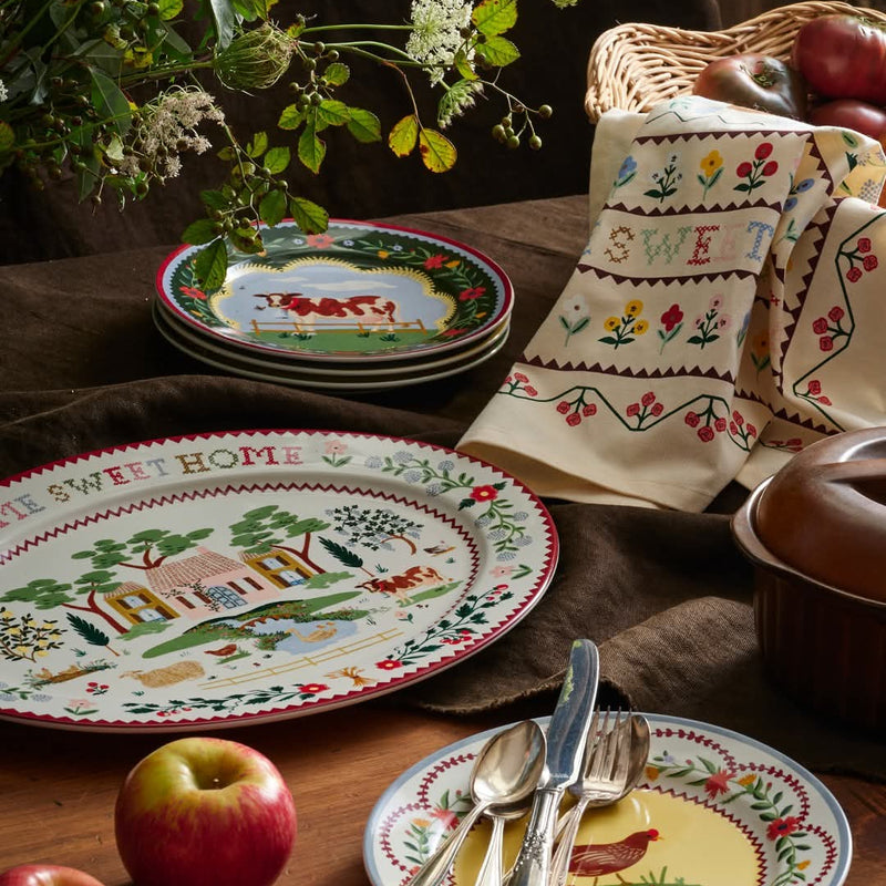 מגש פורצלן: Home Sweet Home 