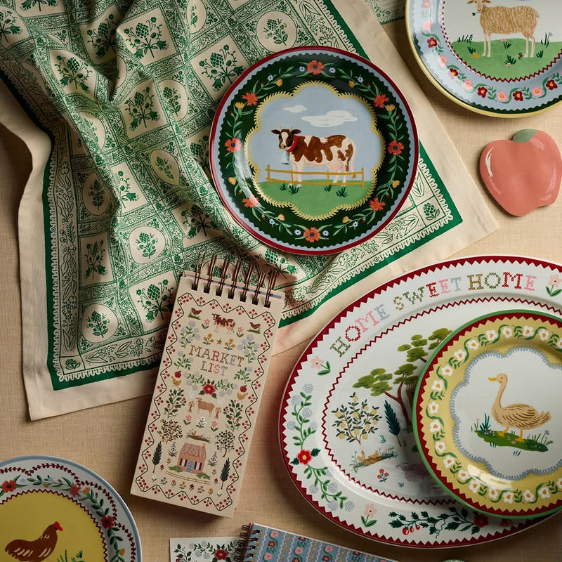 סט צלחות קינוח: Home Sweet Home 