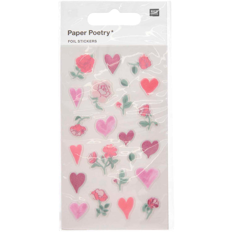 מדבקות: Rose Hearts & Flowers