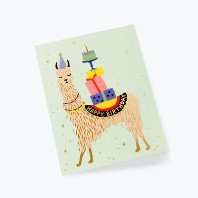 8 כרטיסי ברכה : Llama Bithday 