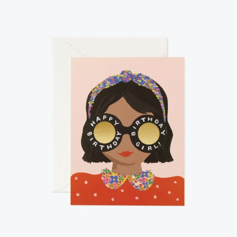 מארז 8 כרטיסי ברכה: Headband Birthday Girl
