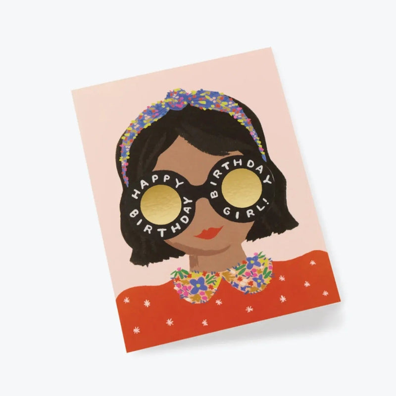 מארז 8 כרטיסי ברכה: Headband Birthday Girl