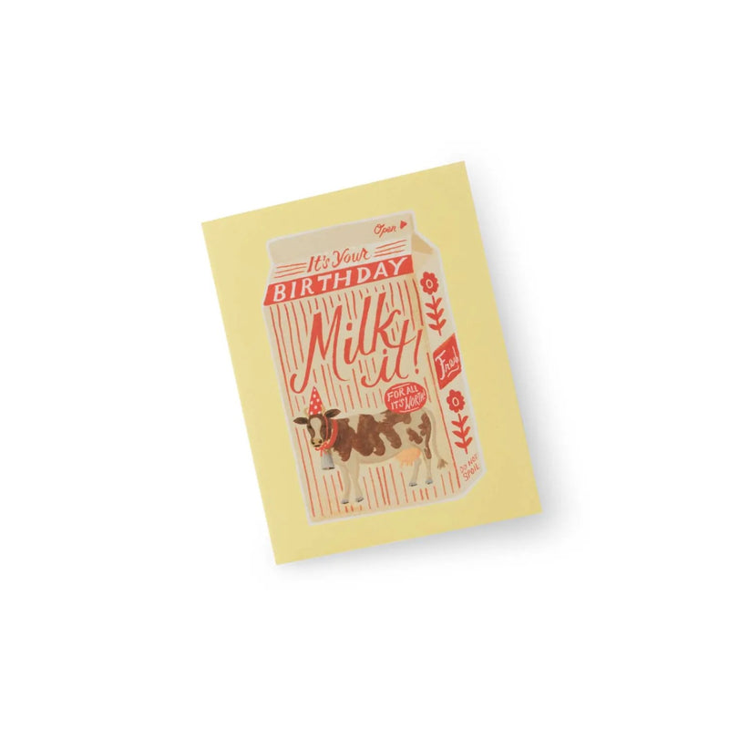 מארז 8 כרטיסי ברכה: Milk It Birthday