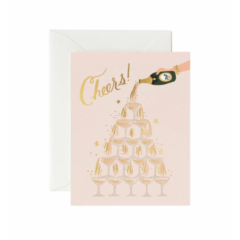 מארז 8 כרטיסי ברכה: Champagne Tower