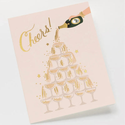 מארז 8 כרטיסי ברכה: Champagne Tower