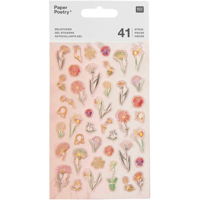  מדבקות ג'ל : Flowers