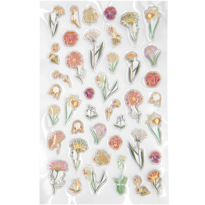  מדבקות ג'ל : Flowers