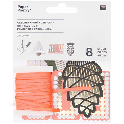 מארז תגיות מתנה: I Love Christmas Joy