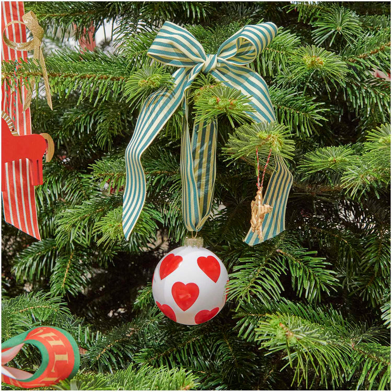 קישוט לתלייה: Glass Ball Heart Red