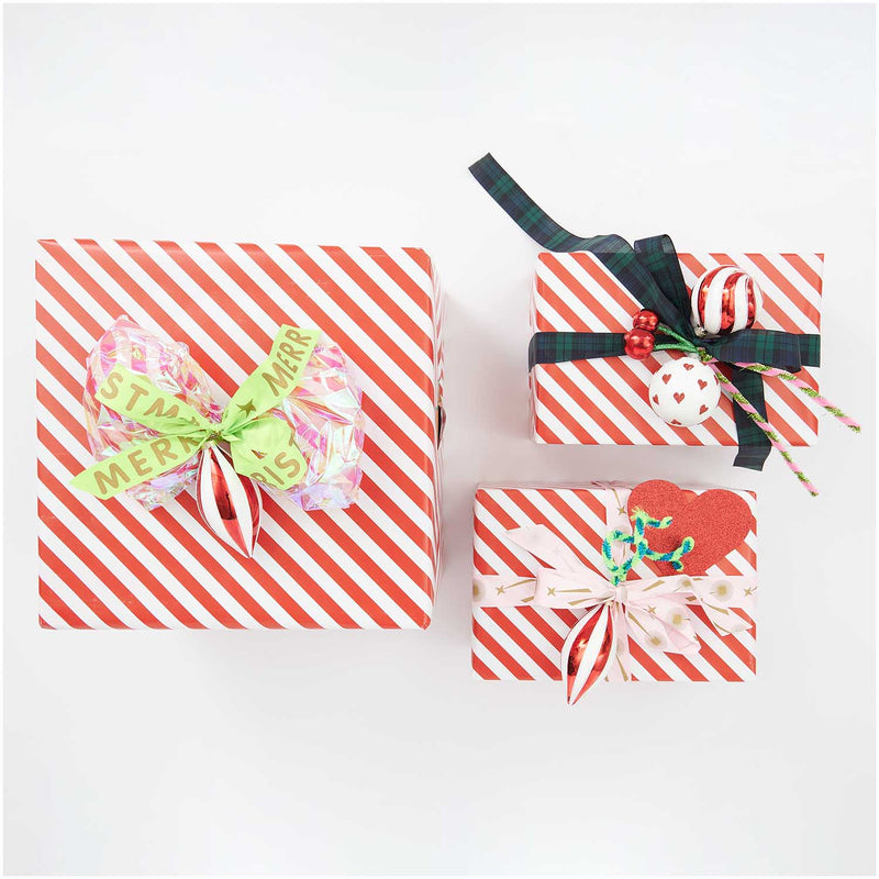 קישוט לתלייה: Glass Ball Red & White