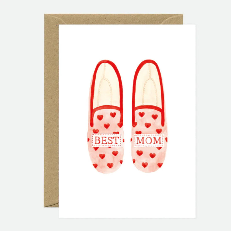כרטיס ברכה: Best Mum Slippers 