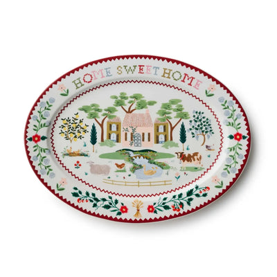 מגש פורצלן: Home Sweet Home 