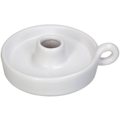 פמוט חרס עגול: White