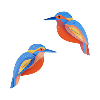 יצירה בנייר: Kingfishers M 