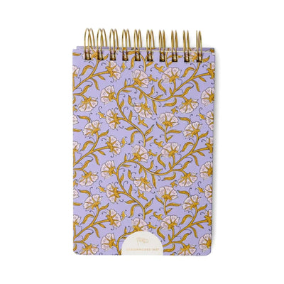 פנקס בכריכת בד: Purple Vintage Florak L 