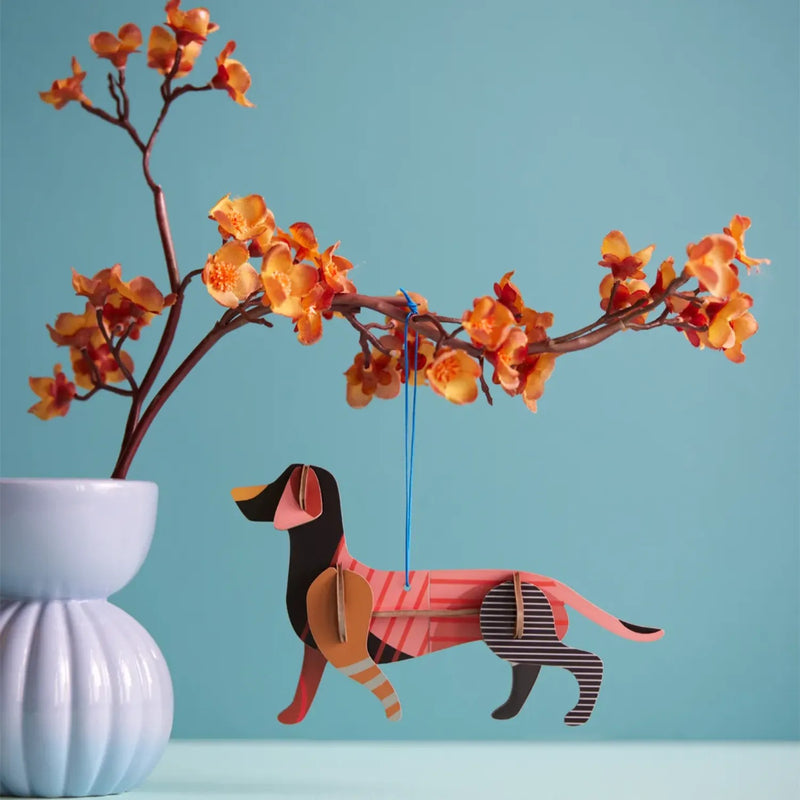 יצירה בנייר: Dachshund 