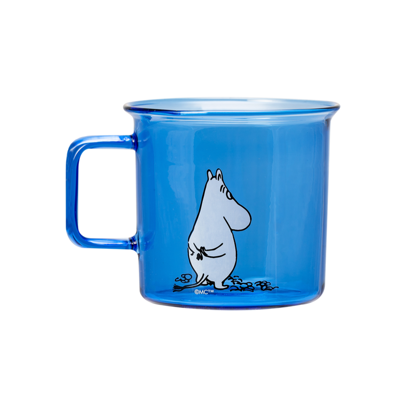 ספל זכוכית : Moomin, Blue