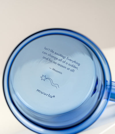 ספל זכוכית : Moomin, Blue