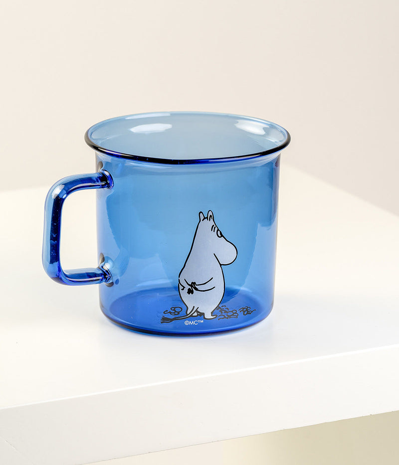 ספל זכוכית : Moomin, Blue