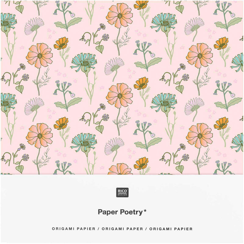 מארז ניירות אוריגמי: Flowers