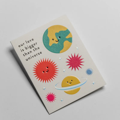 מיני כרטיס ברכה: Our Love is Bigger Than the Universe