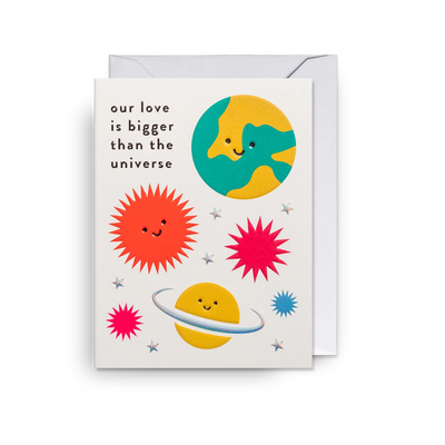 מיני כרטיס ברכה: Our Love is Bigger Than the Universe