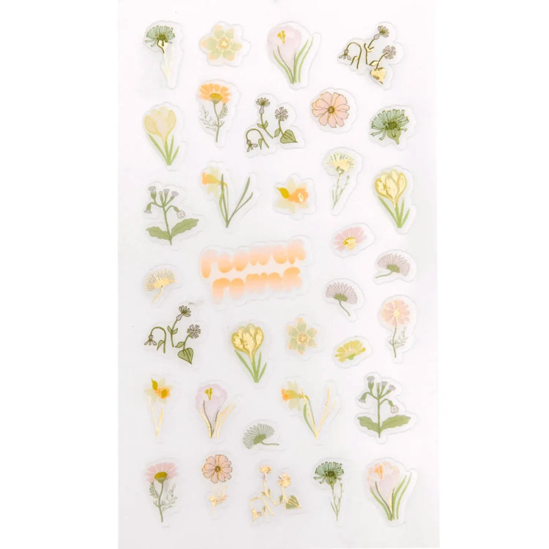 מארז מדבקות פויל: Flower Power