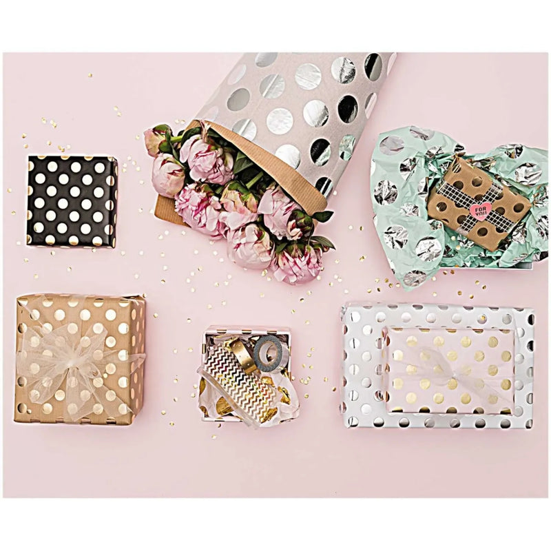 גליל נייר עטיפה: Nature Dots Gold 
