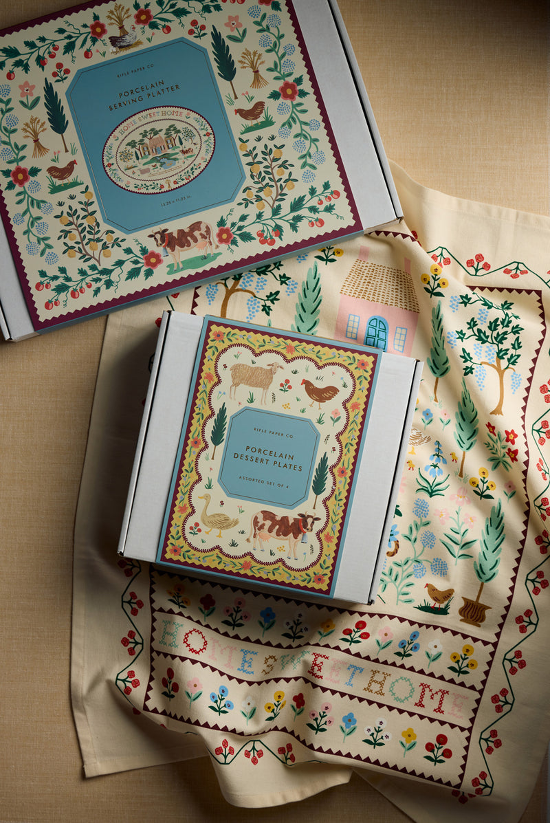 מגש פורצלן: Home Sweet Home