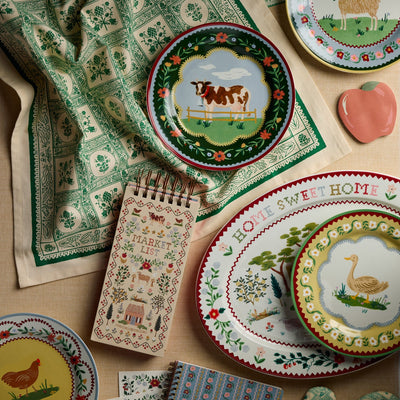 סט צלחות פורצלן: Home Sweet Home