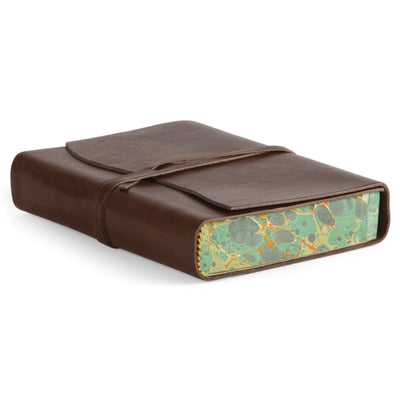 מחברת חלקה בכריכת עור: Roma Lussa Chocolate
