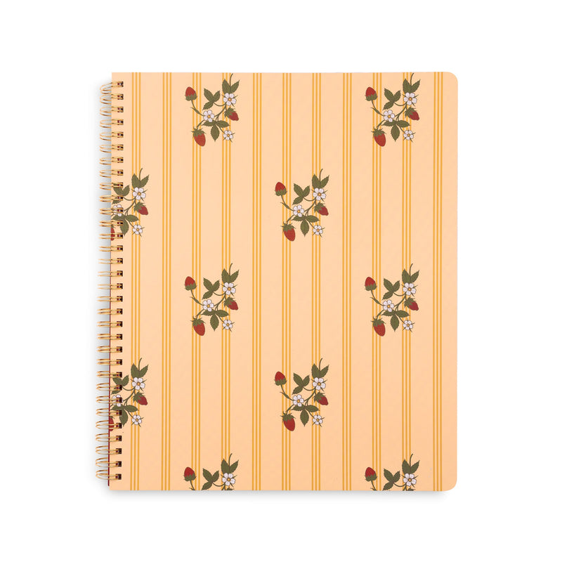 מחברת ספירלה גדולה: Floral Stripe