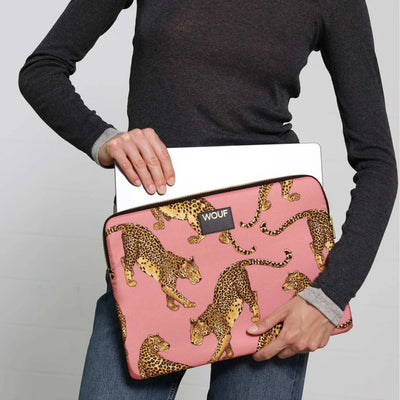 תיק למחשב ״14& ״13: Blush Leopard